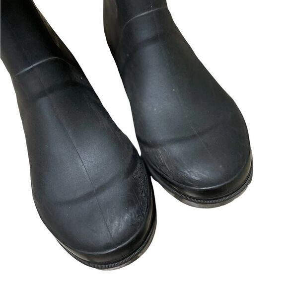 MARC JACOBS Skull Matte Black Tall Wellies Rain Boots Gumboots - Size 37 EU / 7 - Picture 6 of 10